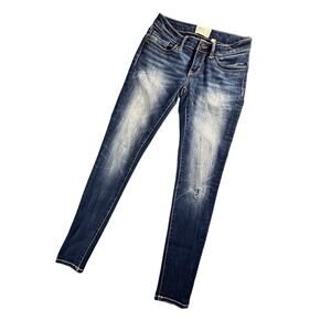 BKE Stella Womens‎ Skinny Jeans Distressed Blue Wash Y2K Western Size 25